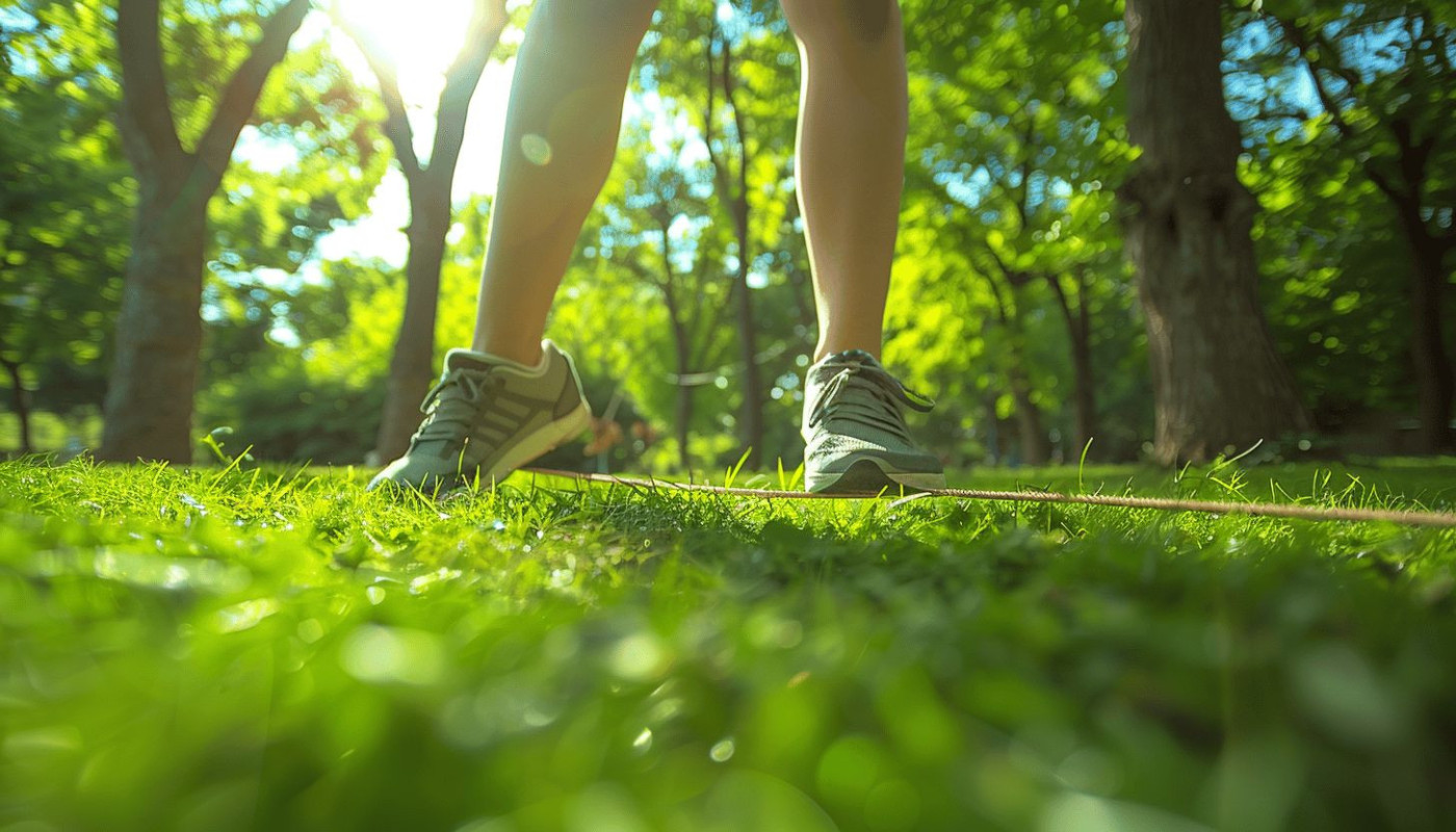 Il segreto dello slackline: equilibrio e concentrazione